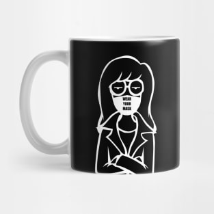 Daria wearing a mask Mug